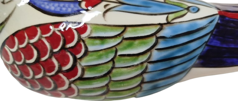 KUTAHYA SERAMİK TAMAMI  EL YAPIM VE BOYAMA  SANATCI İMZALI GÜVERCİN KUŞ