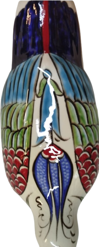 KUTAHYA SERAMİK TAMAMI  EL YAPIM VE BOYAMA  SANATCI İMZALI GÜVERCİN KUŞ