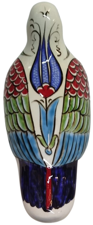 KUTAHYA SERAMİK TAMAMI  EL YAPIM VE BOYAMA  SANATCI İMZALI GÜVERCİN KUŞ