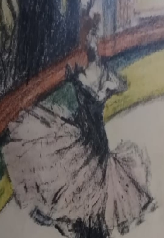 ZEKİ FAİK İZER (1905-1988) İMZALI BUZ PATENİ YAPAN CİFT PASTEL BOYA CALIŞMA