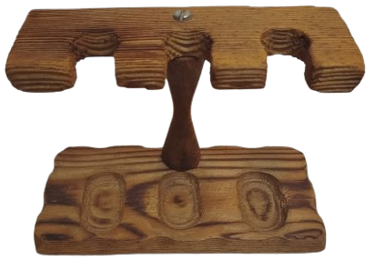 DOGAL AHSAP ÜCLU PIPO STANDI EL YAPIM 