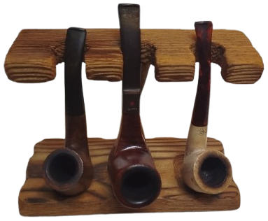 DOGAL AHSAP ÜCLU PIPO STANDI EL YAPIM 