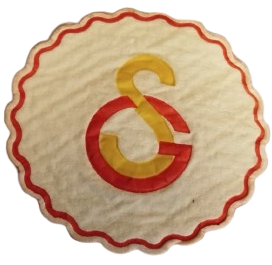 GALATASARAY LOGOLU SARI KIRMIZI YURDISINDA YAPTIRILMIS ETİKET