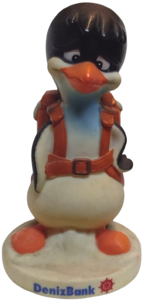 DENİZBANK SIRT CANTALI GEZGİN PELİKAN PLASTİK KUMBARA 