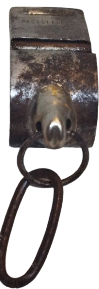 1950 METAL LONDON İNGİLİZ POLİS KULLANDIGI MANTAR TOP LU UFLEME  DÜDÜK