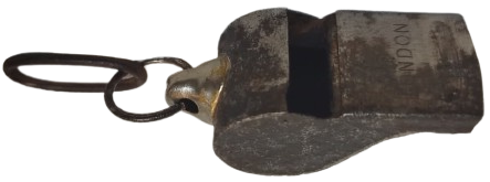 1950 METAL LONDON İNGİLİZ POLİS KULLANDIGI MANTAR TOP LU UFLEME  DÜDÜK