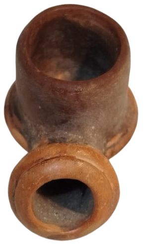 OSMANLI 19 YUZYIL TOPHANE LÜLE TÜTÜN İÇME KIZIL KİL TOPRAK İLE ELDE YAPILIP FIRINDA PİSMİS TERRACOTTA