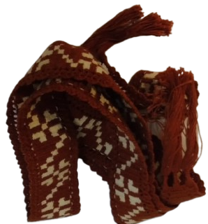 OSMANLI GELİN KAR TENE DESENLİ KAHVE KREM TONLARDA ELBİSE UZERİ EL ORGU SACAKLI PUSKULLU KEMER