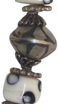 OSMANLI GUMUS SAVATLI UFLEME KOPARMA SUT BEYAZ MAVİ GOZ BONCUK DİZİLMİS BİLEKLİK 