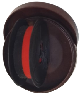 PELİKAN DAKTİLO KARBON SERİT KAHVERENK BAKALİT KUTU KIRMIZI SİYAH CİFT RENK