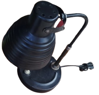 1950 FRANSIZ METAL SİYAH İTALYAN MASA LAMBASI 220 VOLT