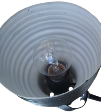 1950 FRANSIZ METAL SİYAH İTALYAN MASA LAMBASI 220 VOLT