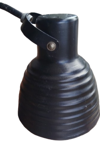 1950 FRANSIZ METAL SİYAH İTALYAN MASA LAMBASI 220 VOLT