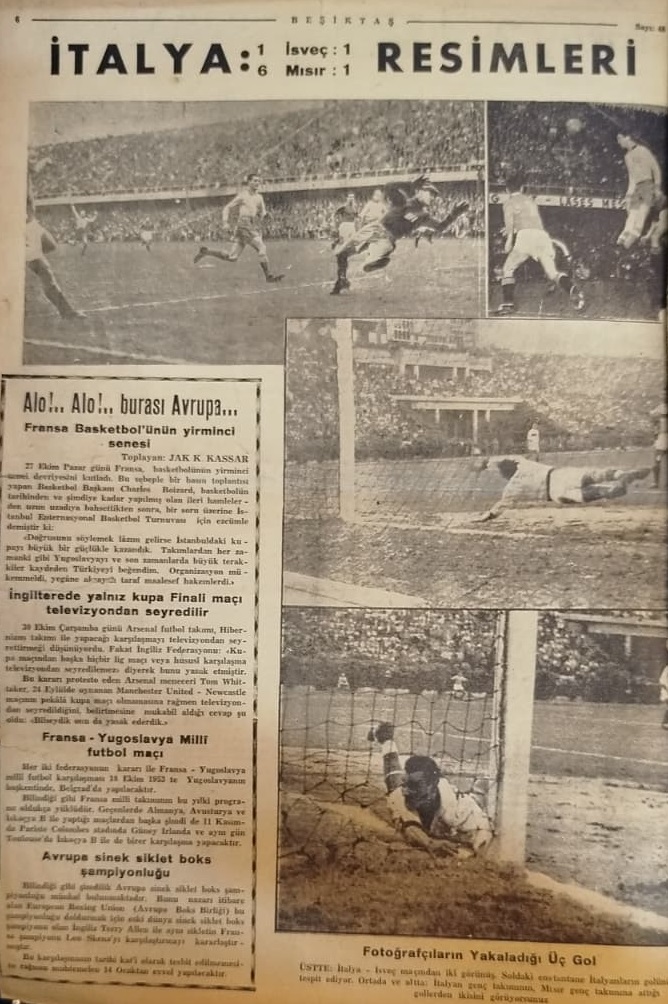 1952 BESİKTAS HAFTALIK SPOR MECMUASI 10 KASIM  SAYI 48