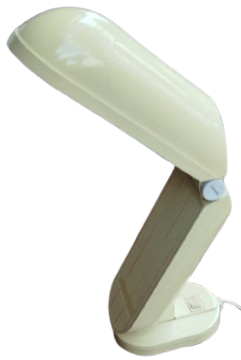 1980 .TOLOMEO, MİCHELE DE LUCCHİ VE GİANCARLO FASSİNA PELİKAN KREM RENK MİKA KATLANIR ACILIR MASA LAMBASI