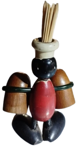 1960 MASA UZERİ AHSAP AHCI BASI TUZLUK BİBERLİK KURDANLIK 