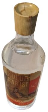 MİNYATÜR İÇKİ ŞİŞESİ KOLEKSİYON KULÜP RAKISI TEKEL ACILMAMIS DOLU 50 % 7 CL 