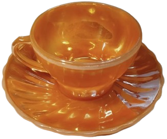 ORJİNAL USA AMERİKAN ANGKOR HOCKİNG  OVEN PROOF TURK TİPİ CAY SUT  FİNCAN VE TABAK TEK KİŞİLİK PARLAK BAL RENK