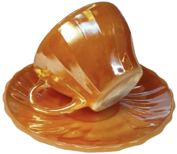 ORJİNAL USA AMERİKAN ANGKOR HOCKİNG  OVEN PROOF TURK TİPİ CAY SUT  FİNCAN VE TABAK TEK KİŞİLİK PARLAK BAL RENK