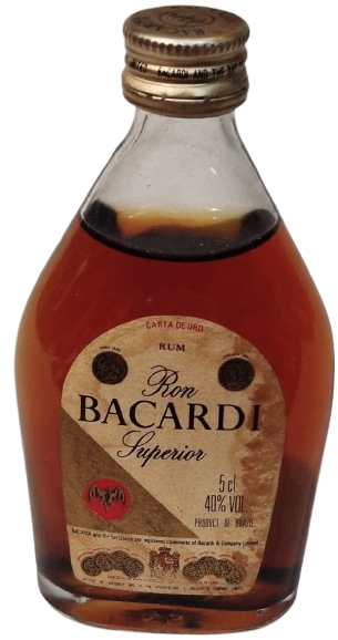  RON BACARDI SUPERİOR 50 ML MİNYATÜR İÇKİ ROM ŞİŞESİ KAPAGI ACILMAMIŞ DOLU KOLEKSİYON