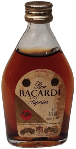  RON BACARDI SUPERİOR 50 ML MİNYATÜR İÇKİ ROM ŞİŞESİ KAPAGI ACILMAMIŞ DOLU KOLEKSİYON