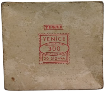 TEKEL İNHİSARLAR YENİCE 20 SIGARA KARTON KAPAKLI BOS KUTU