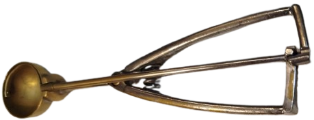 1960 YERLİ DOKUM PİRİNC MALZEDEN DONDURMA KOYMA MEKANİK ACMA KAPAMA EL İLE CALISAN KEPCE