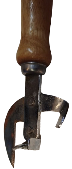 KONSERVE ACACAGI 1960 TOOL TENEKE KONSERVE ŞİŞE KAPAGI ACACAGI  KROM PASLANMAZ AHSAP SAPLI 