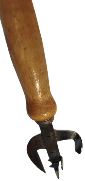 KONSERVE ACACAGI 1960 TOOL TENEKE KONSERVE ŞİŞE KAPAGI ACACAGI  KROM PASLANMAZ AHSAP SAPLI 