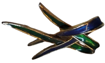 ALTIN KAPLAMA EL YAPIM OZEL TASARIM UZERİ SICAK MİNE MAVİ VE YESİL FARKINDALIK KUDELASI OZEL GUNLER İCİN