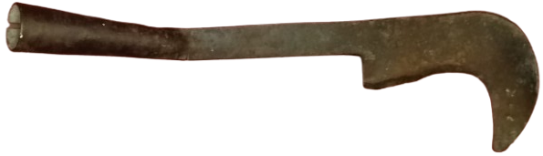 1940 SICAK EL DOGME CELİK NACAK TAHRA TEK PARCADAN SAPLI CALI TIRPANI