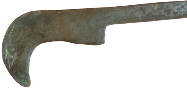 1940 SICAK EL DOGME CELİK NACAK TAHRA TEK PARCADAN SAPLI CALI TIRPANI