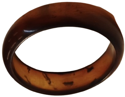 1970 VİNTAGE DUMAN  RENK DAMAR DESENLİ KATALİN UZERİ BOMBELİ BİLEZİK