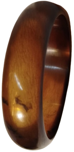 1970 VİNTAGE DUMAN  RENK DAMAR DESENLİ KATALİN UZERİ BOMBELİ BİLEZİK