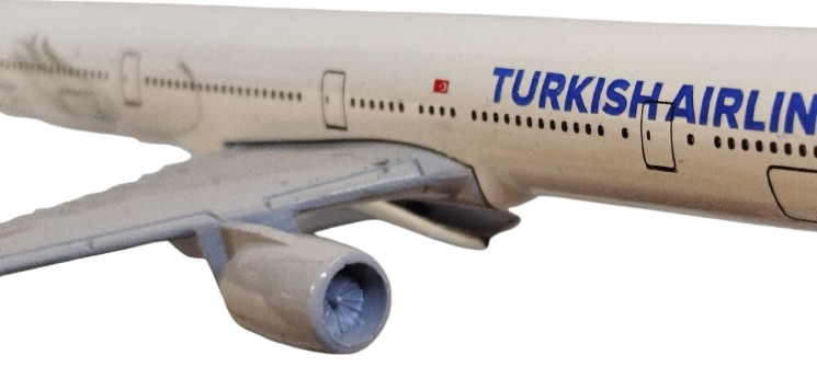 TURKISH AIRLINES GLOBALLY YOURS BOEİNG 777-300 TURK HAVA YOLLARI THY KUSUSUNDA  1/400 MAKET METAL KAİDELİ YOLCU UCAGI