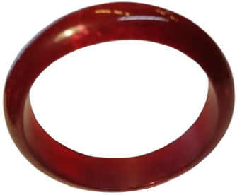 1970 VİNTAGE ACIK VİSNE  BORDO DAMAR DESENLİ KATALİN UZERİ BOMBELİ BİLEZİK