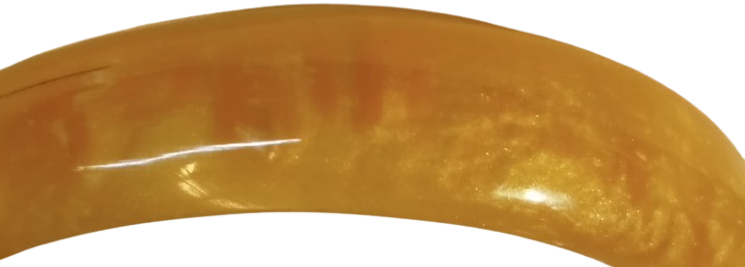 1970 VİNTAGE BAL RENK DAMAR DESENLİ KATALİN UZERİ BOMBELİ BİLEZİK