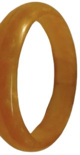 1970 VİNTAGE BAL RENK DAMAR DESENLİ KATALİN UZERİ BOMBELİ BİLEZİK