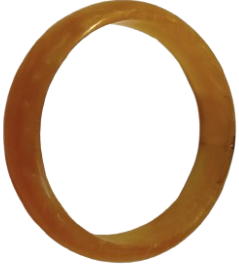 1970 VİNTAGE BAL RENK DAMAR DESENLİ KATALİN UZERİ BOMBELİ BİLEZİK