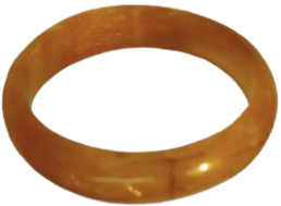 1970 VİNTAGE BAL RENK DAMAR DESENLİ KATALİN UZERİ BOMBELİ BİLEZİK