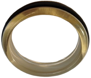 1970 VİNTAGE DISI SİYAH ALTINDA BEYAZ DEVAMI SEFFAF AKRİLİKTEN YAPILMIŞ BİR BANGLE.BİLEZİK