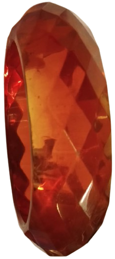 1970 VİNTAGE AKRİLİKTEN YAPILMIŞ GEOMETRİK OLARAK KESİLMİŞ (FASETALI) BİR BANGLE BİLEZİKTİR.BİLEZİK