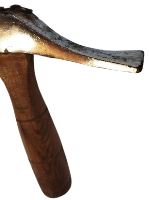 1950 METAL CELİK ÇEKİÇ AYAKKABICI TAMİRİ DERİ ÇEKİCİ AHSAP KISA SAPLI TORNADA CEKİLMİS 