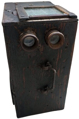 1900 SEYYAR SOKAK SİNEMASI KUTUSU PARA ATINCA SURELİ GOSTERİM VE MUZİKLİ LATERNALI KUTU TAM MUZELİK URUNDUR