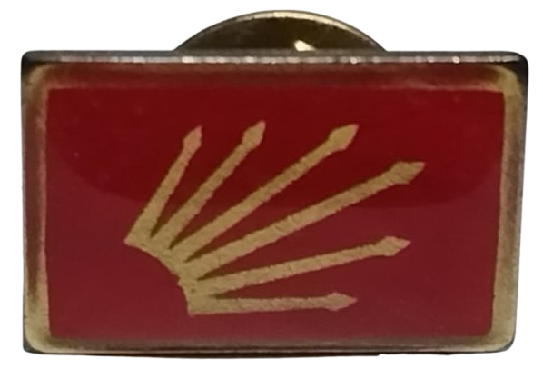 ALTI OK CHP DİKDORTGEN FORMDA CUMHURİYET HALK PARTİSİ PAPUCLU YAKA ROZETİ