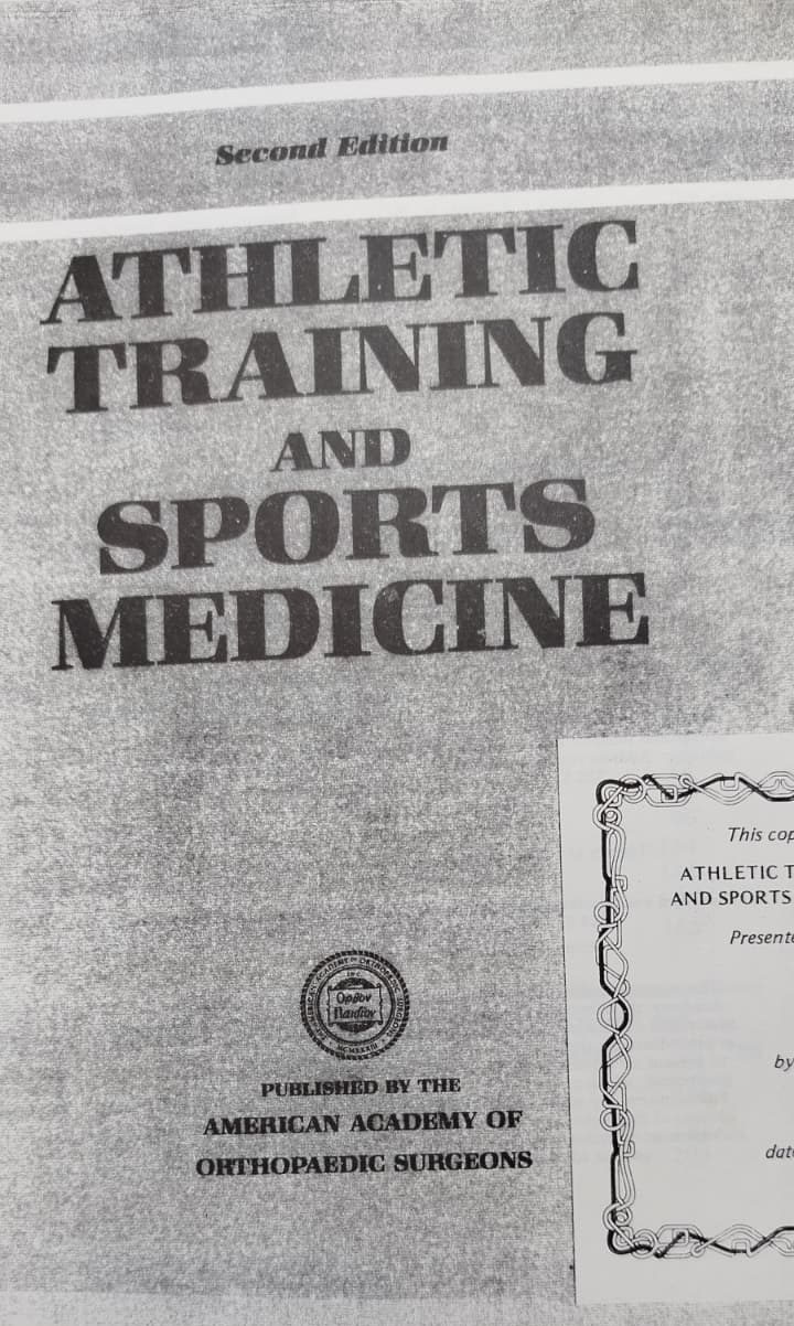 ATHLETİC TRAİNİNG AND SPORTS MEDİCİNE ATHLETİC TRAİNİNG AND SPORTS MEDİCİNE (ATLETİK EĞİTİM VE SPOR HEKİMLİĞİ)