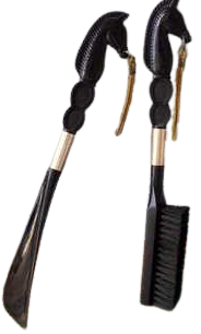 CİFTLİ AYAKKABI CEKECEK AYAKKABI VEYA ELBİSE FIRCA  AT BASLI 