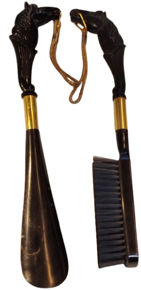 CİFTLİ AYAKKABI CEKECEK AYAKKABI VEYA ELBİSE FIRCA  AT BASLI 