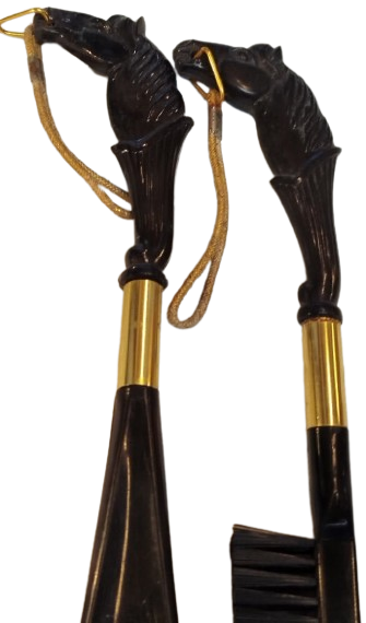 CİFTLİ AYAKKABI CEKECEK AYAKKABI VEYA ELBİSE FIRCA  AT BASLI 