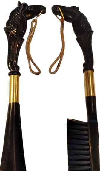 CİFTLİ AYAKKABI CEKECEK AYAKKABI VEYA ELBİSE FIRCA  AT BASLI 